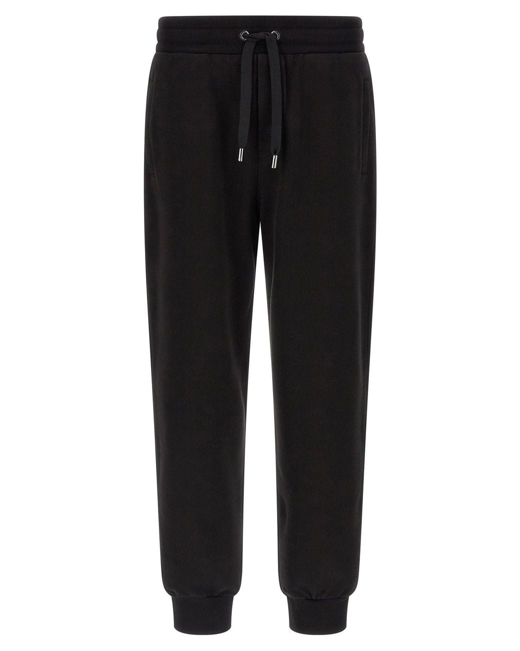 Dolce & Gabbana Black Dolce & Gabbana Cotton Jersey Joggers for men