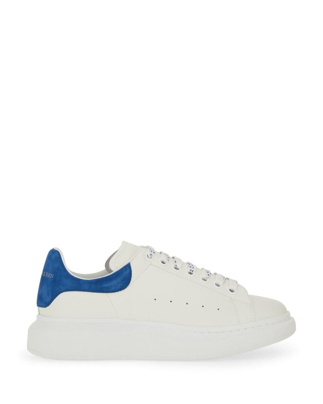 McQueen White Alexander Mcqueen Oversized Leather Sneaker for men
