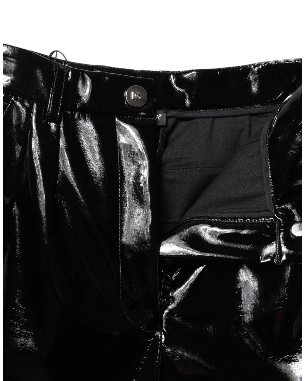 Dolce & Gabbana Black Cargo Pants Buckle Detail
