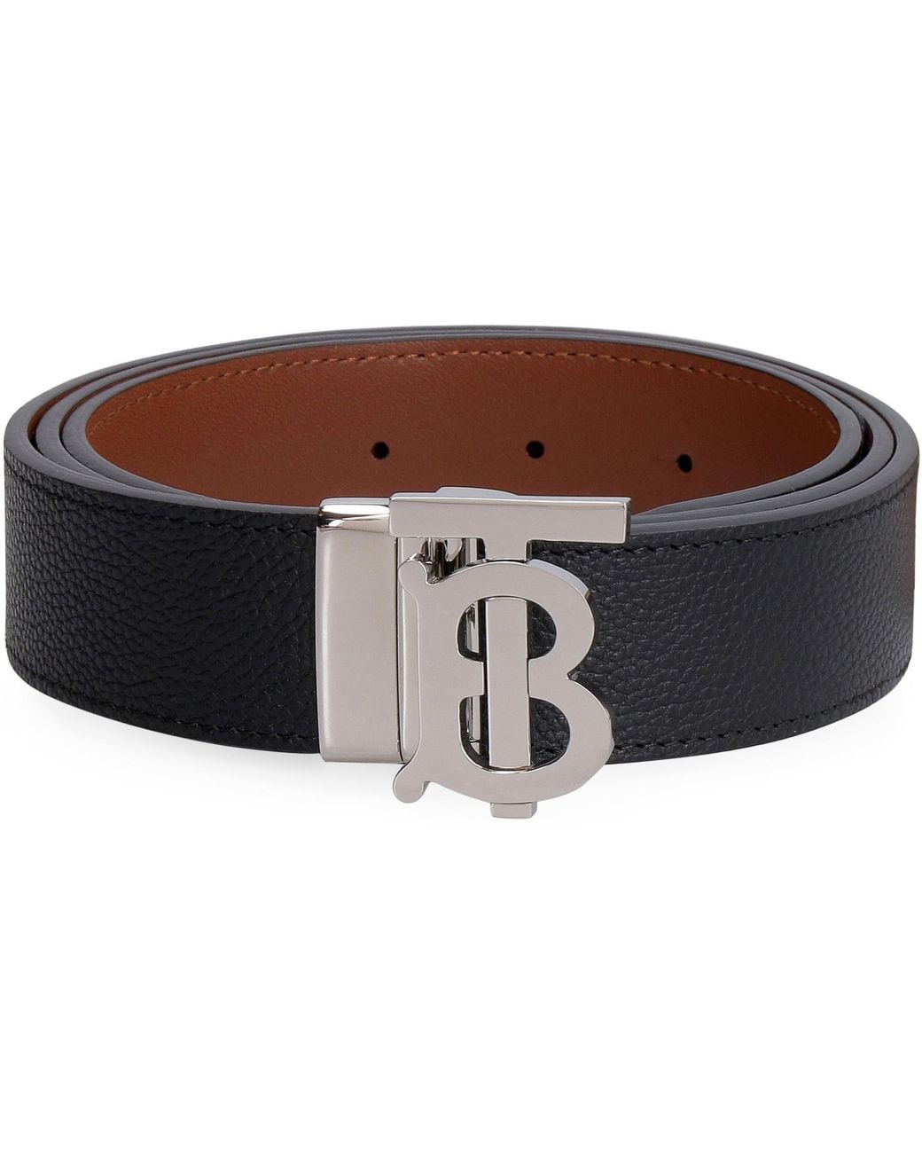 Burberry Brown Reversible Leather Belt Calf for men