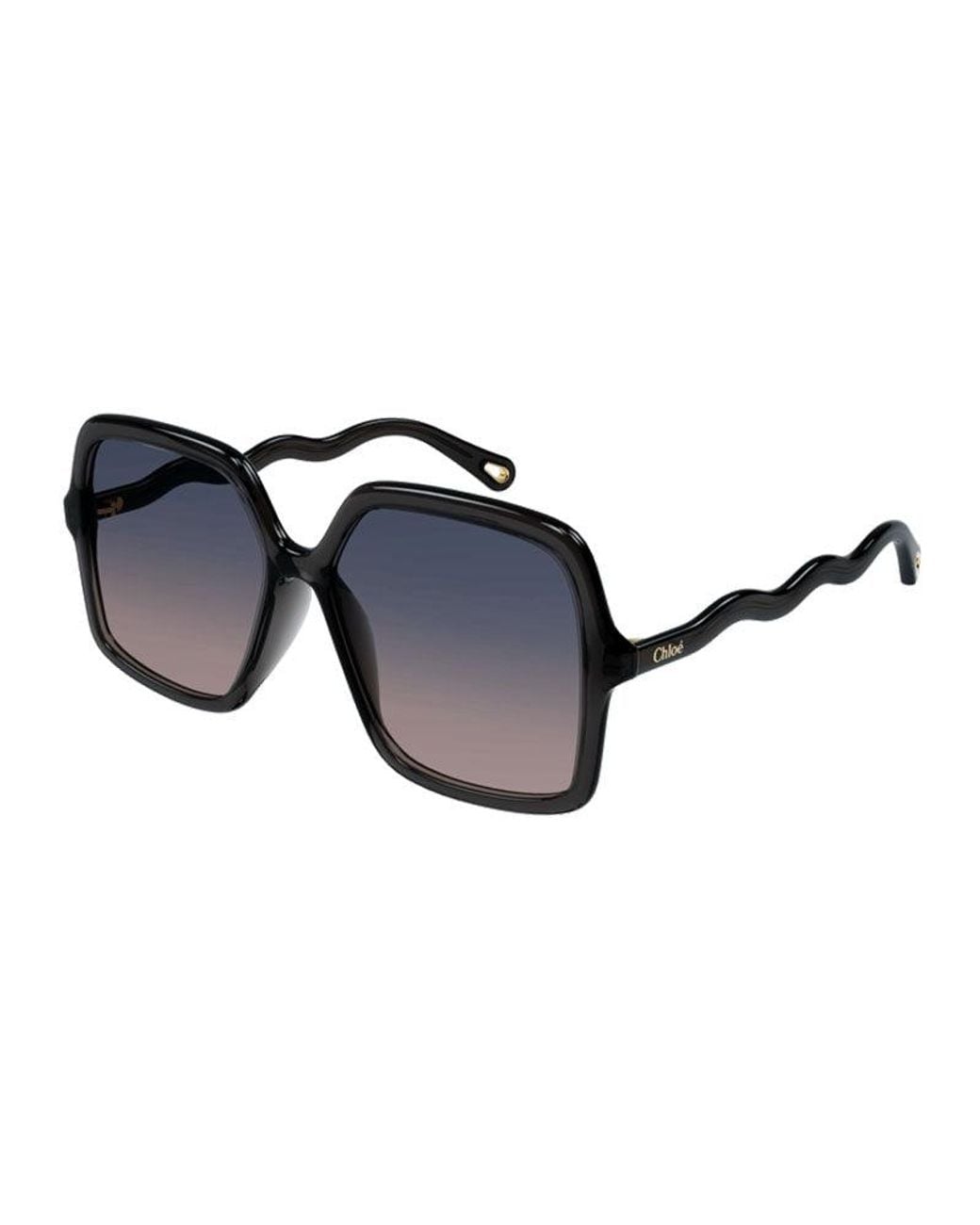 Chloé Blue Sunglasses Square Full Rim, Frame And Gradient Lens Ch0086S001