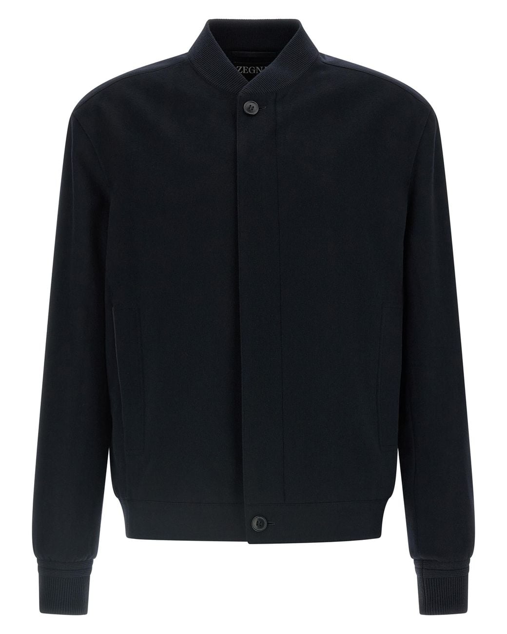 Zegna Blue Zegna Cashmere Bomber Jacket for men