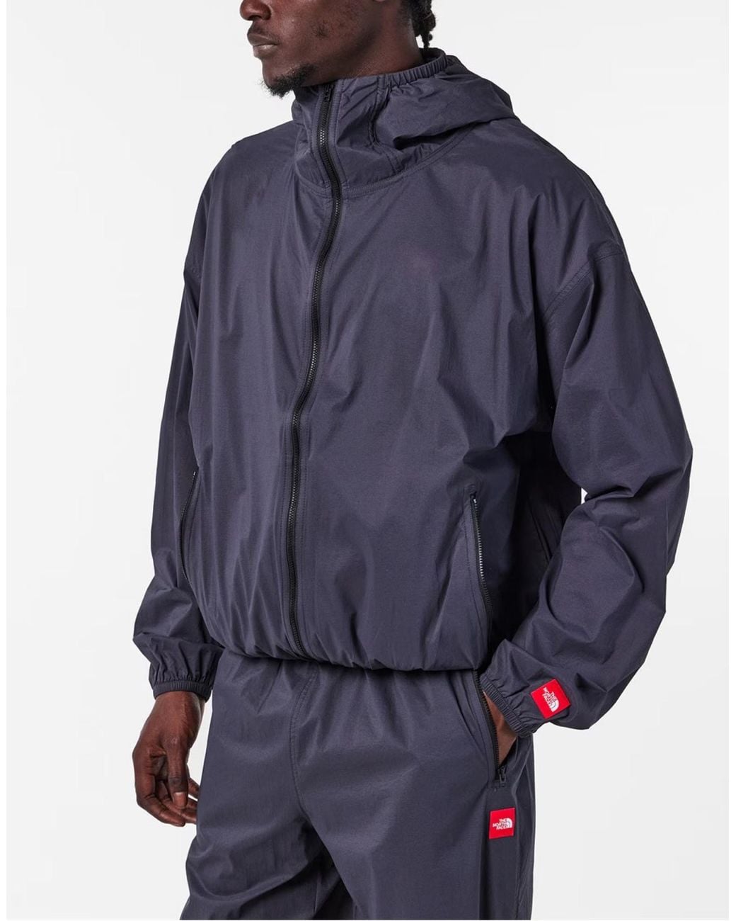 The North Face Blue Redbox Packable Windbreaker Jacket Clothing Coats for men