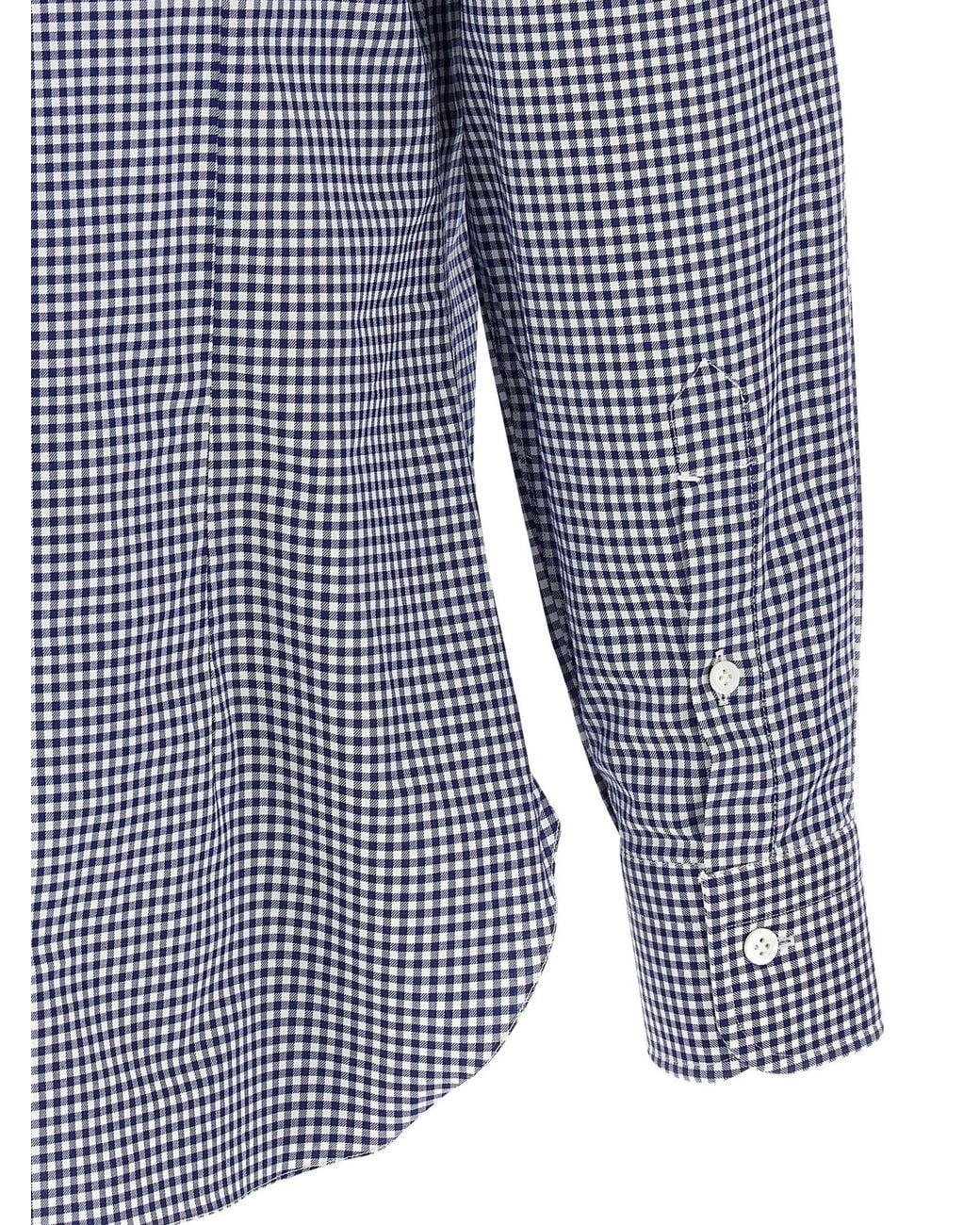 Barba Napoli Blue Vichy Shirt for men