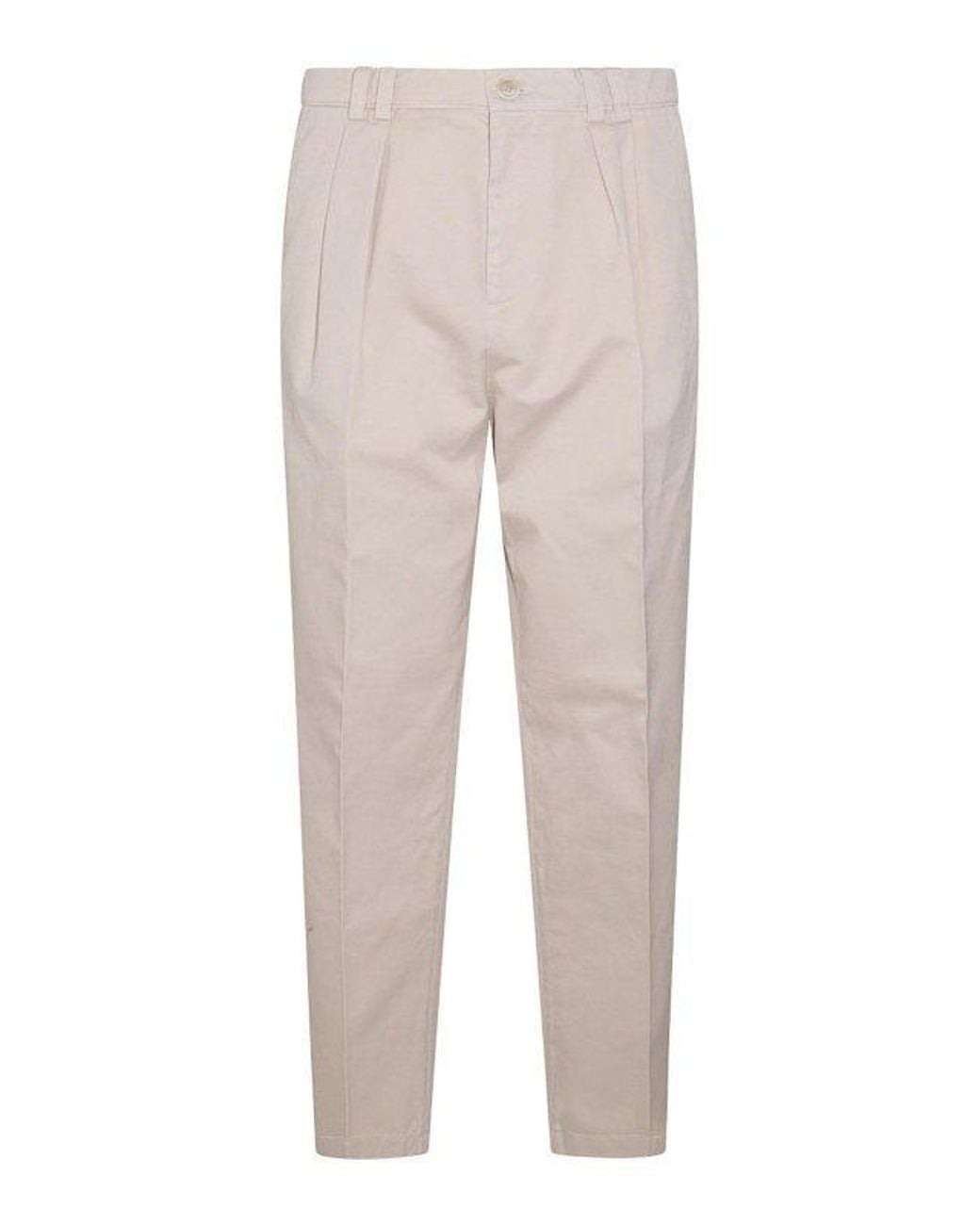 Brunello Cucinelli Natural Beige Cotton Casual Pants for men