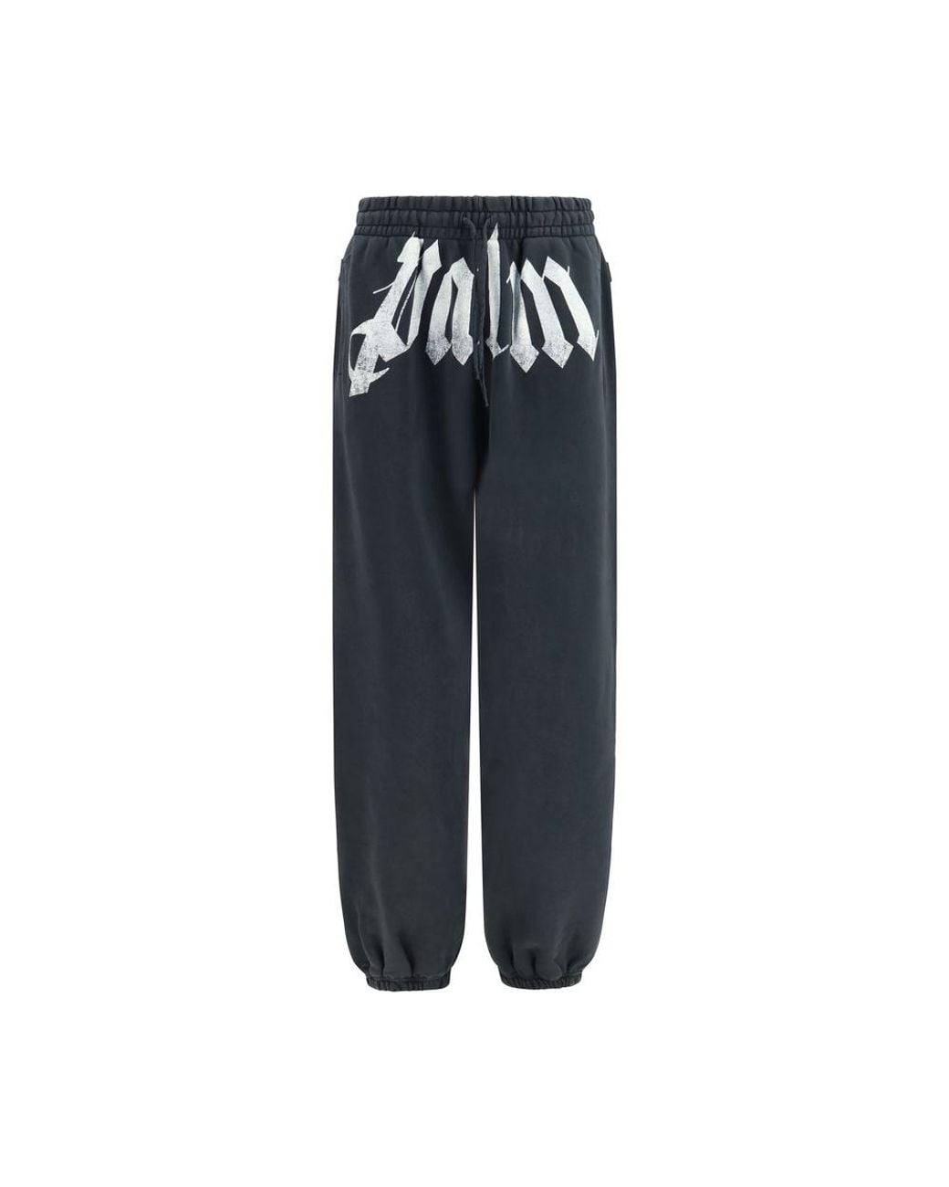 Palm Angels Blue Palm Angels Logo-Print Cotton Joggers for men