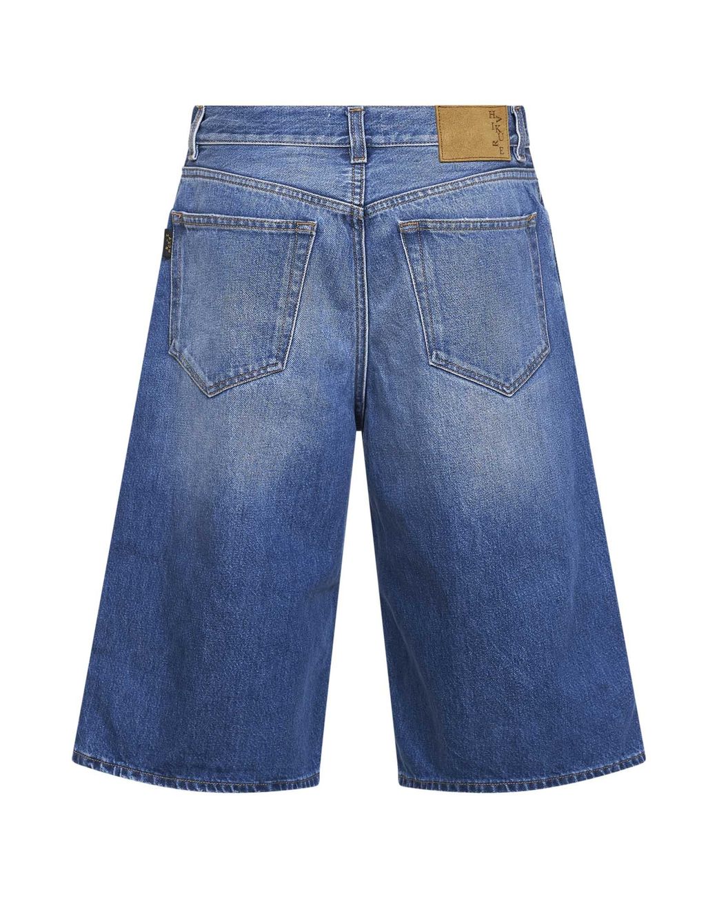 Haikure Blue Cotton Denim New Becky Bermuda Shorts