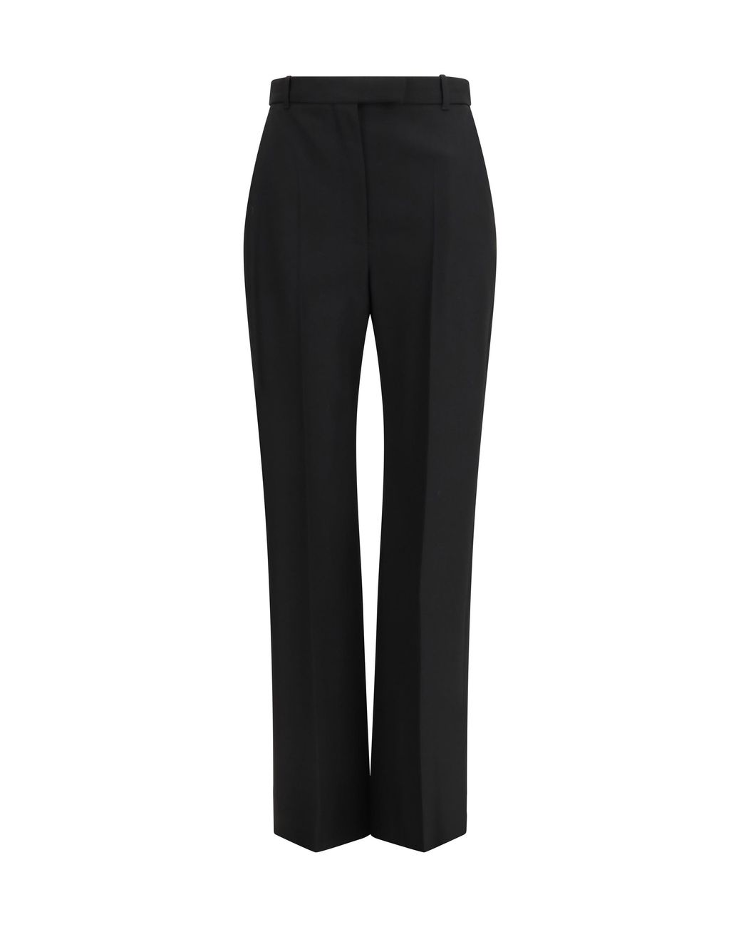 McQueen Black Tailored Cotton Pants Wool Ovis Aries