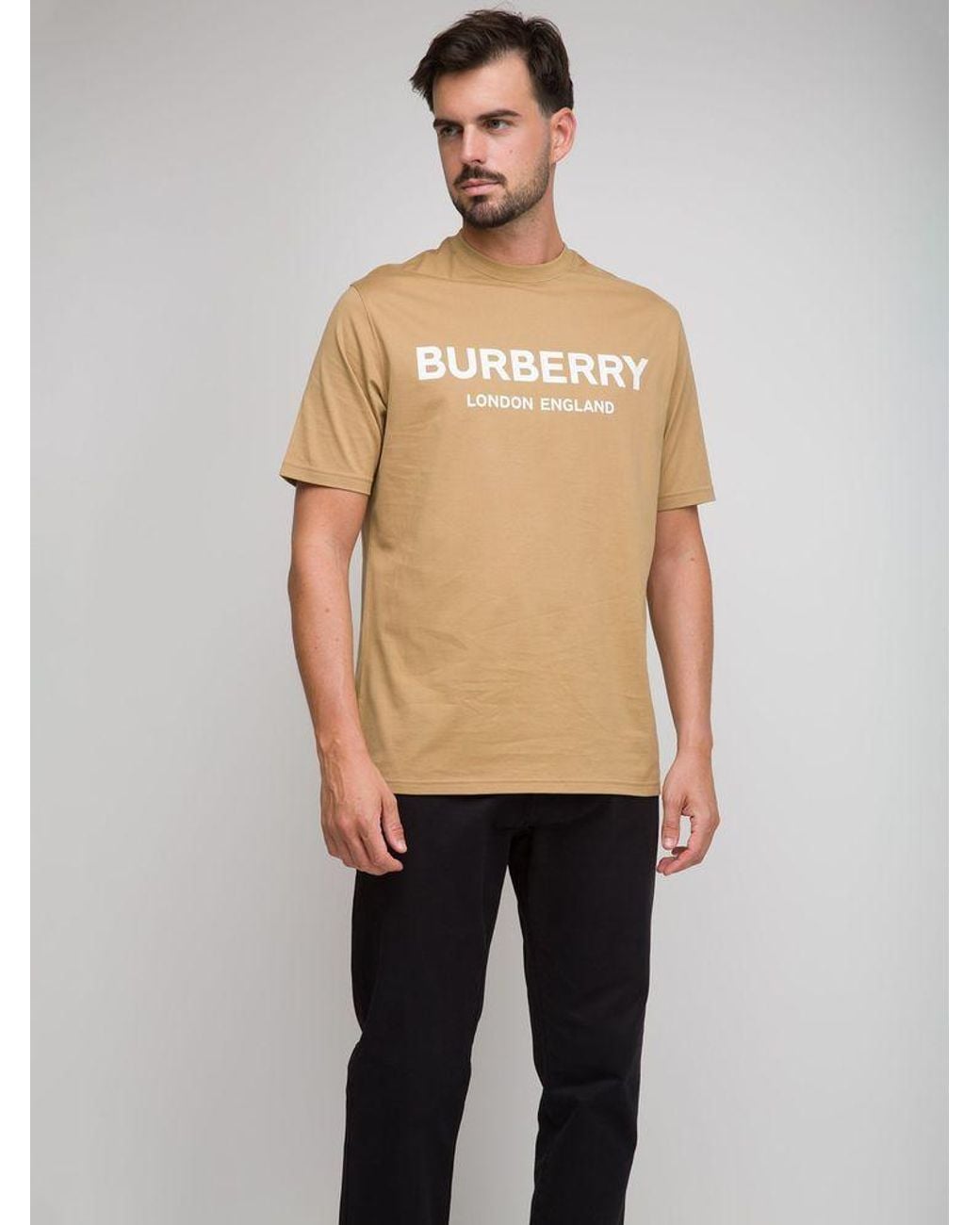 Burberry Natural T-Shirt Cotton T-Shirts And Polos for men
