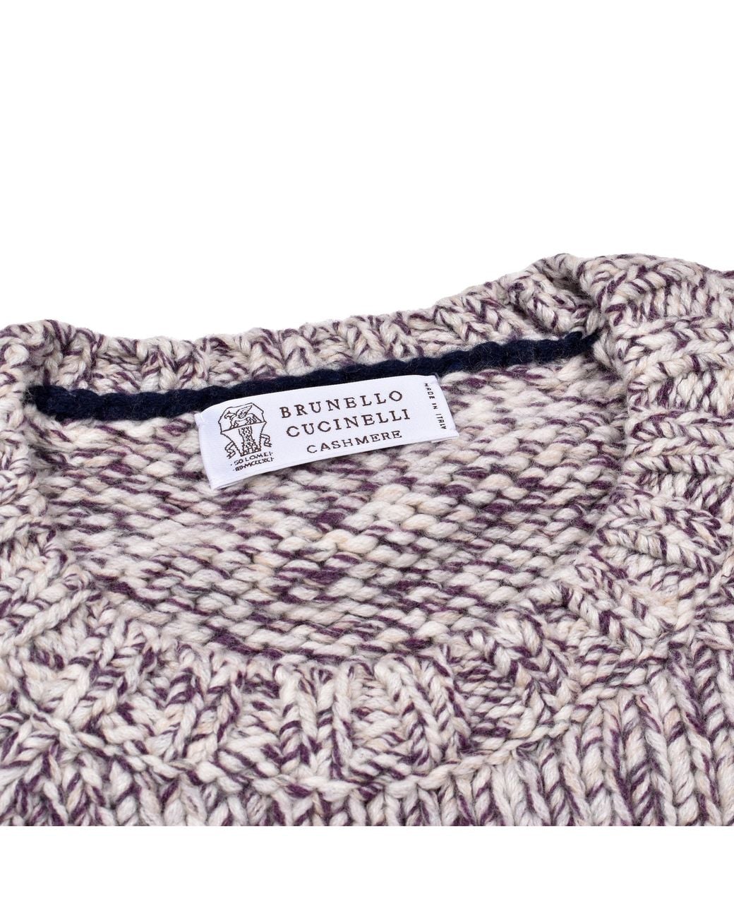 Brunello Cucinelli Gray Ecru Cashmere Blend Sweater for men