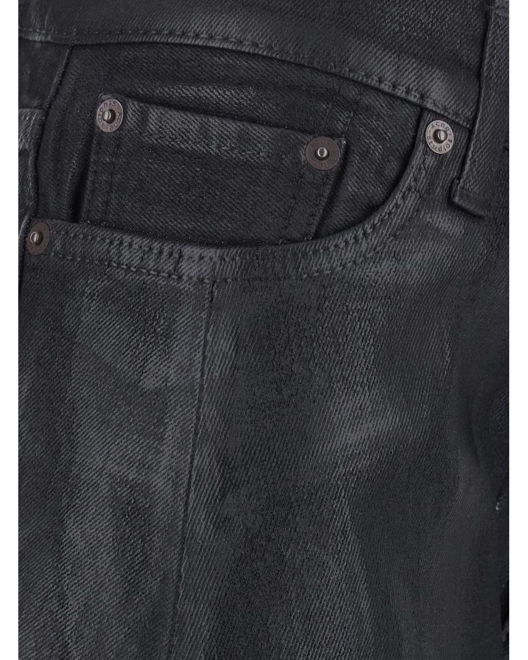 Acne Blue Straight-Leg Jeans Denim Cotton