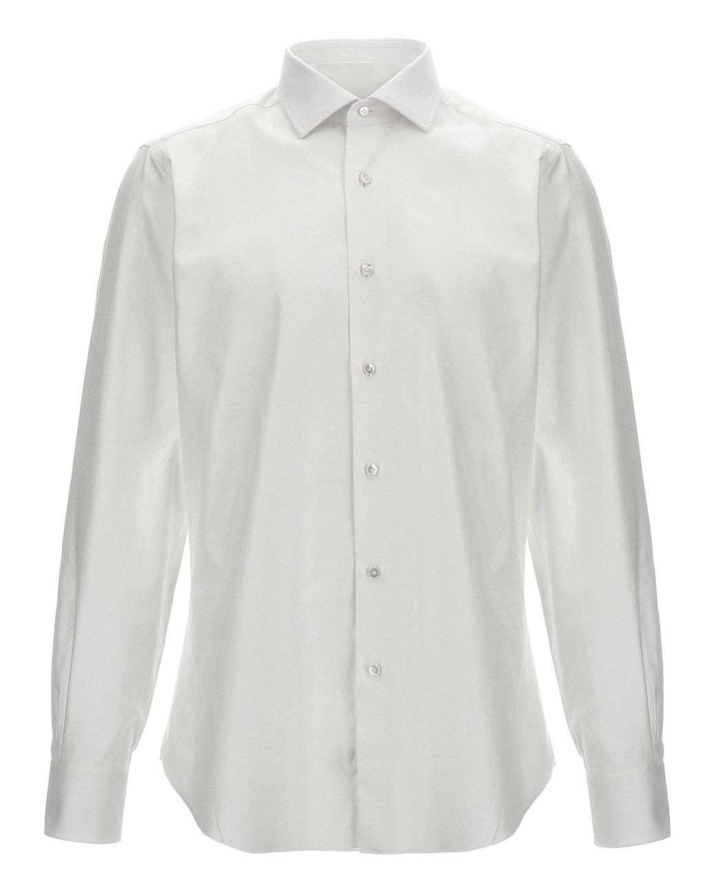 Barba Napoli White Cotton Shirt for men