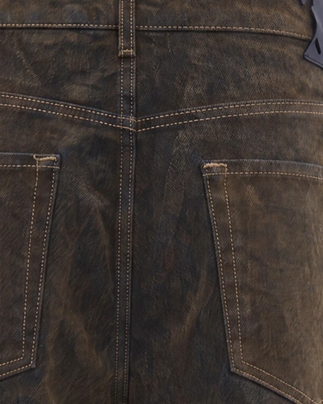 Daily Paper Brown Trousers Velvet Shield Oversized Cotton for men