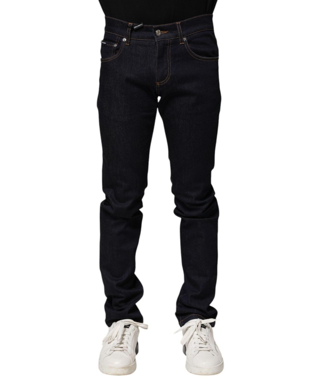 Dolce & Gabbana Black Slim Fit Denim Jeans for men