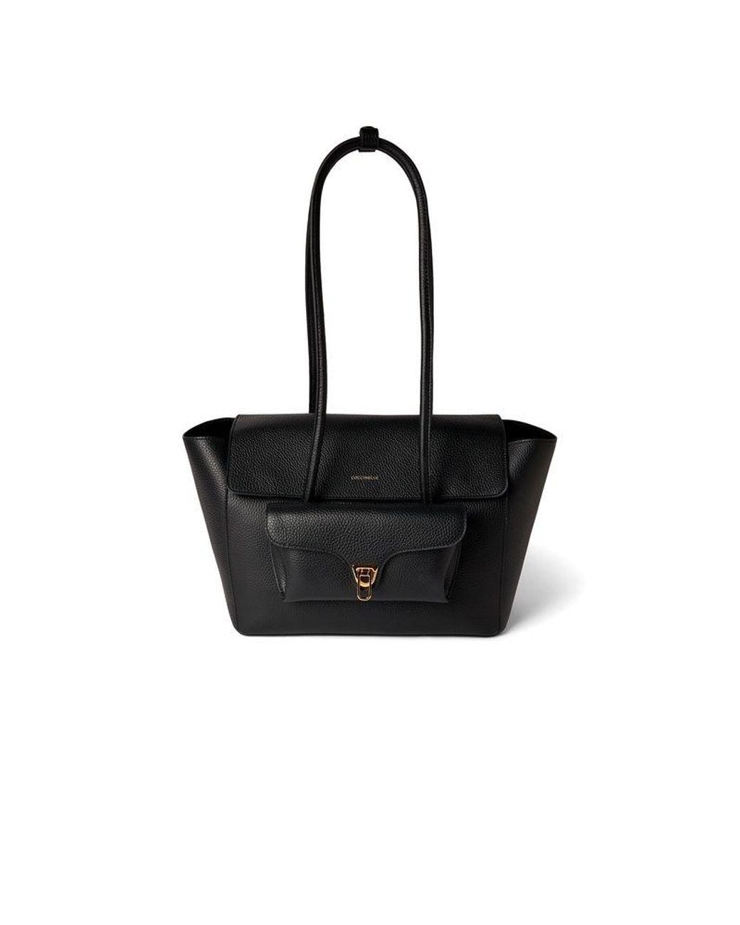 Coccinelle Black Top Handle Bag Cowhide Top-Handle-Bags