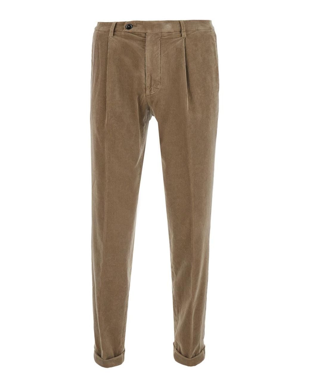Michael Coal Natural Trousers Tech Fabric Cotton for men
