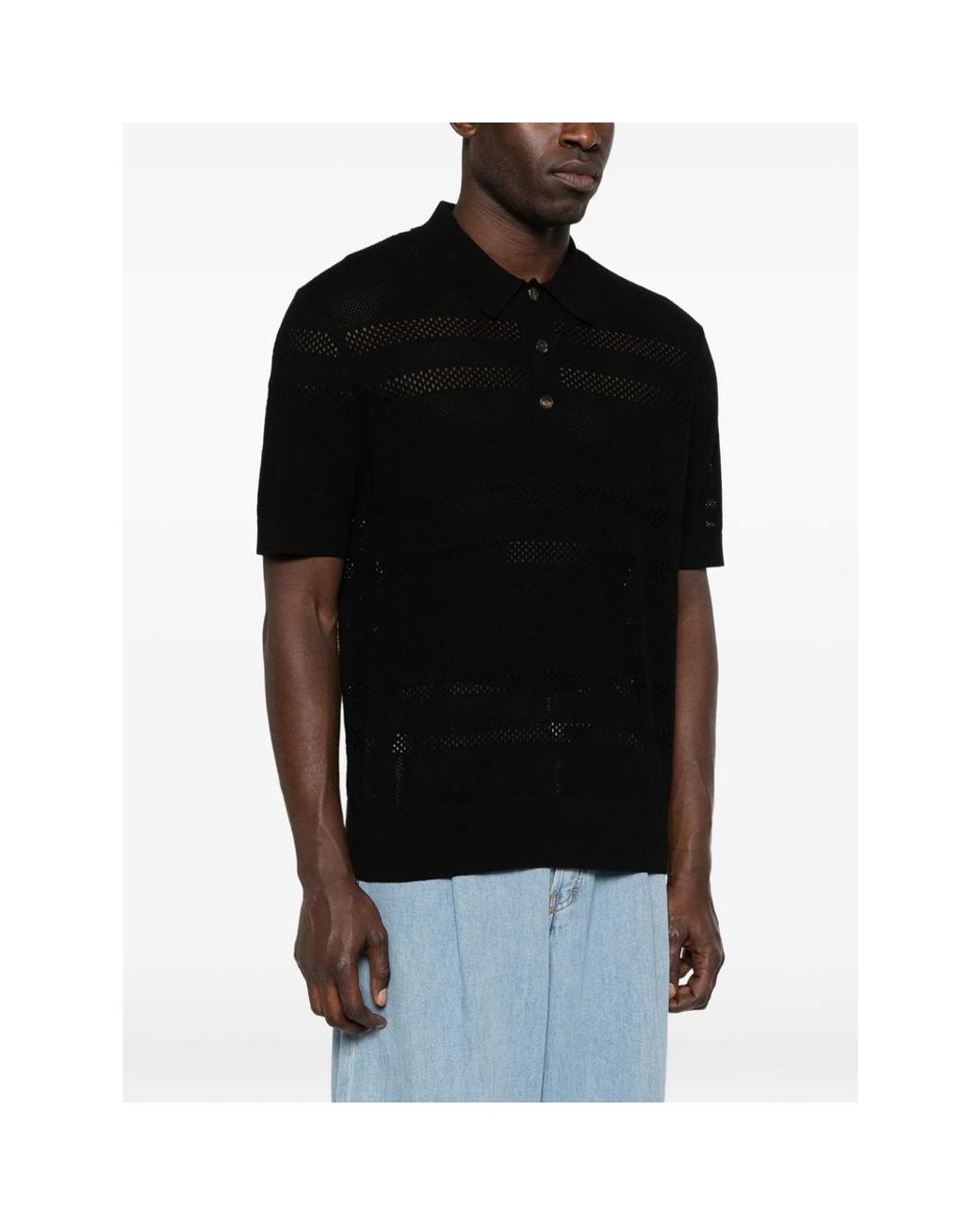 Dries Van Noten Black Polo Shirts for men