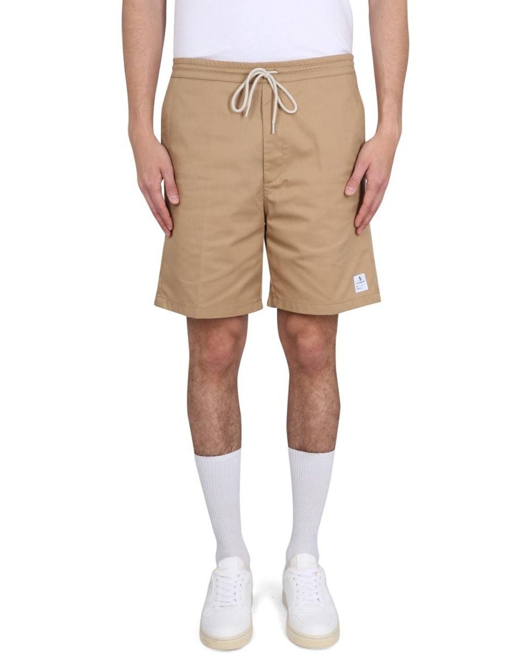 Department 5 White Drawstring Bermuda Shorts for men