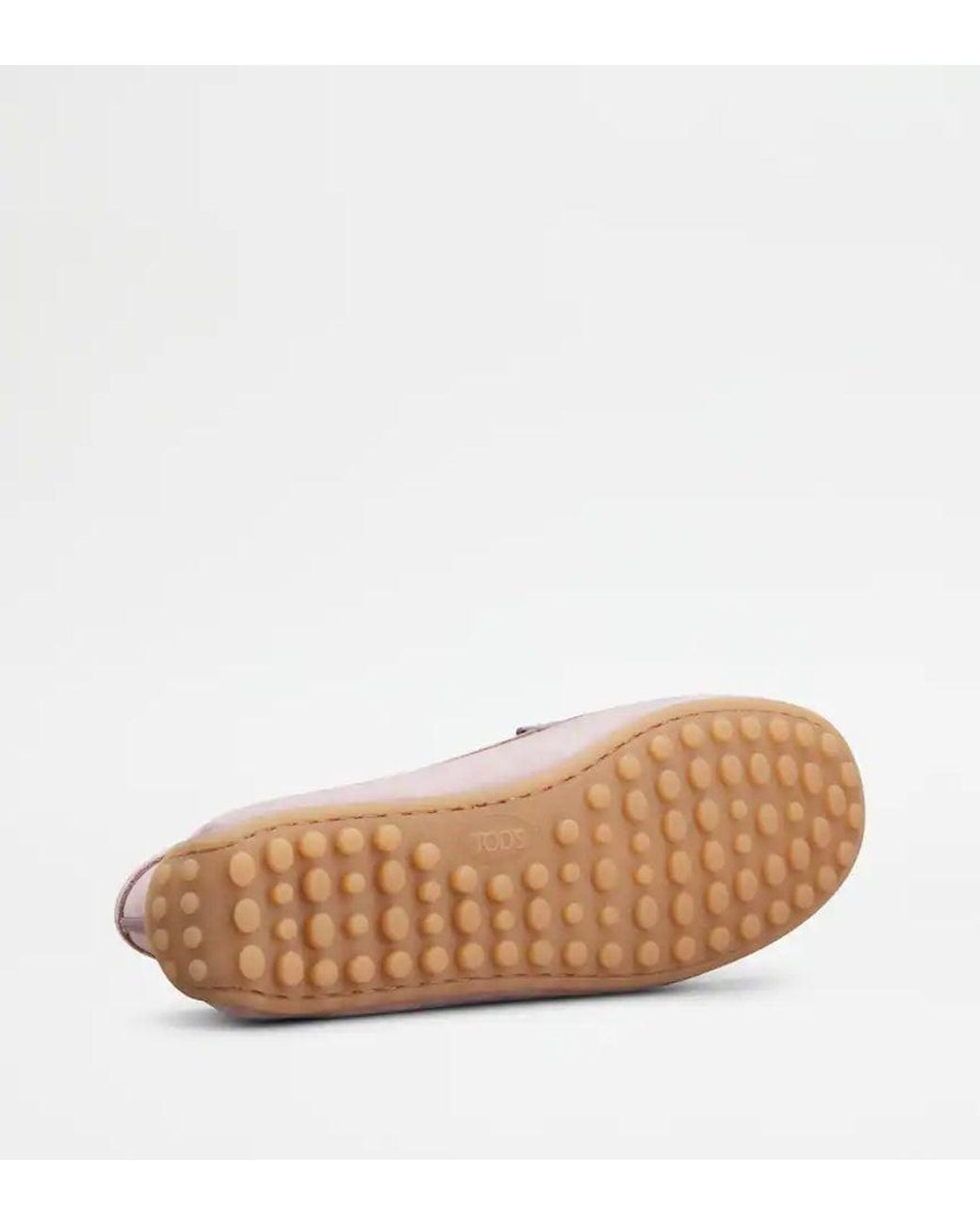Tod's Pink Tod's Rubber-Soled Leather Loafer