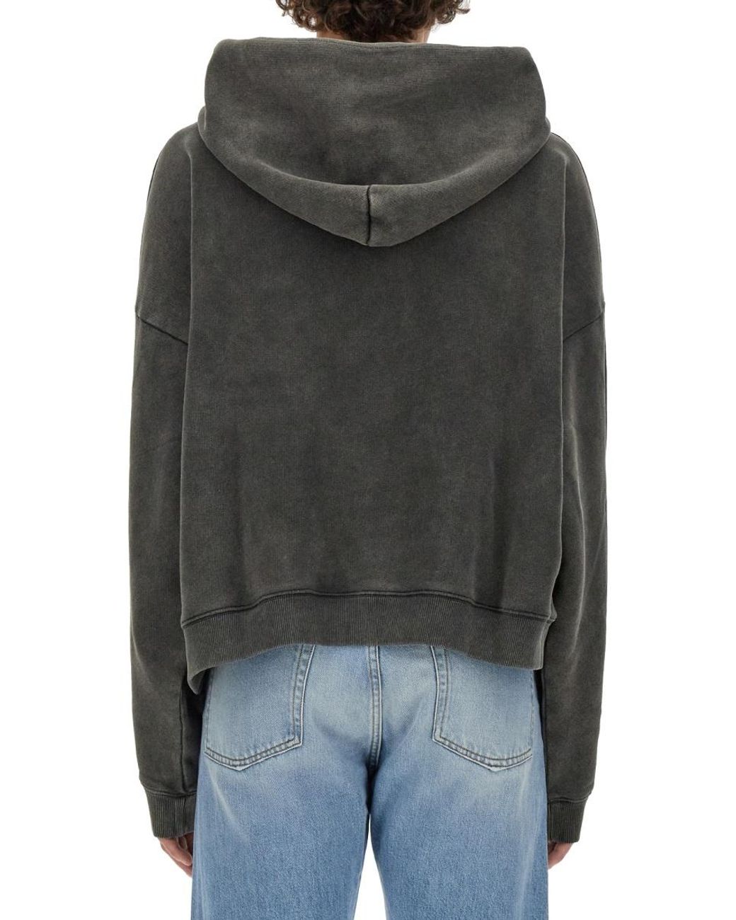 Acne Blue Acne Studios Skull-Print Cotton Sweatshirt