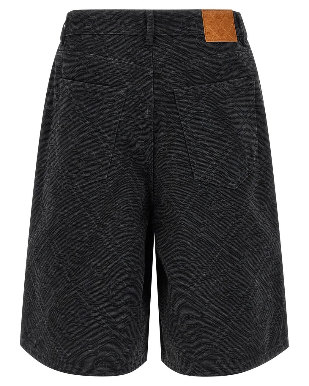 Casablanca Black Cotton Bermuda Shorts for men
