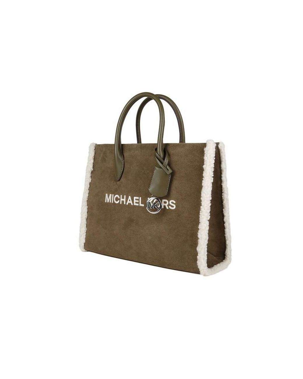 Michael Kors Brown Tote Bag Suede Tote-Bags