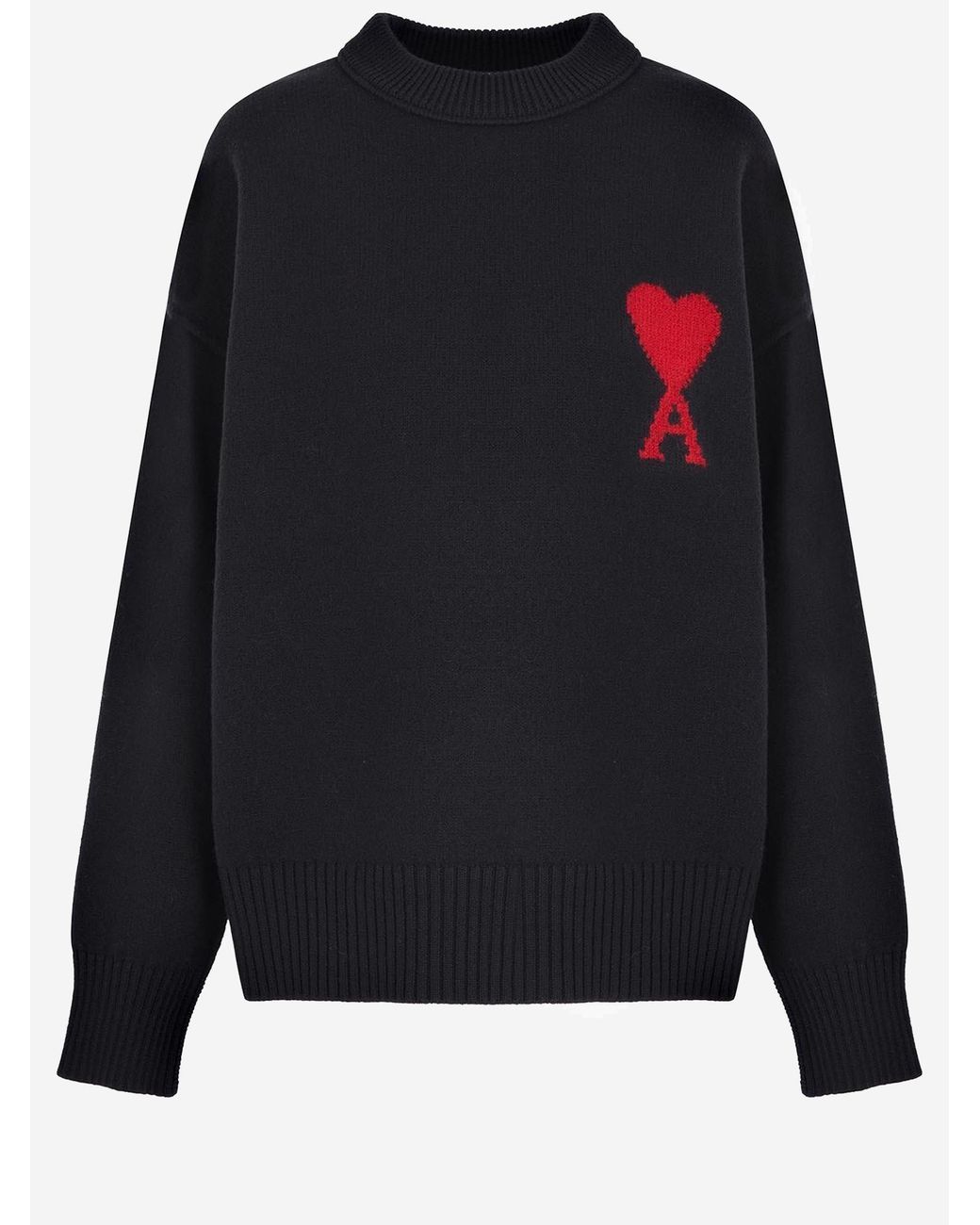 AMI Blue Wool Crew-Neck Sweater Virgin for men