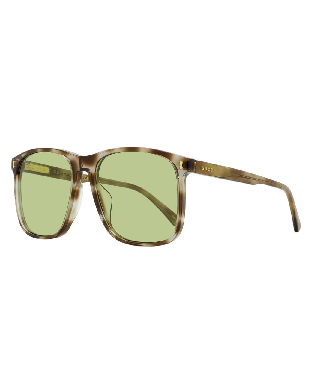 Gucci Green Gg Mini Square Sunglasses for men