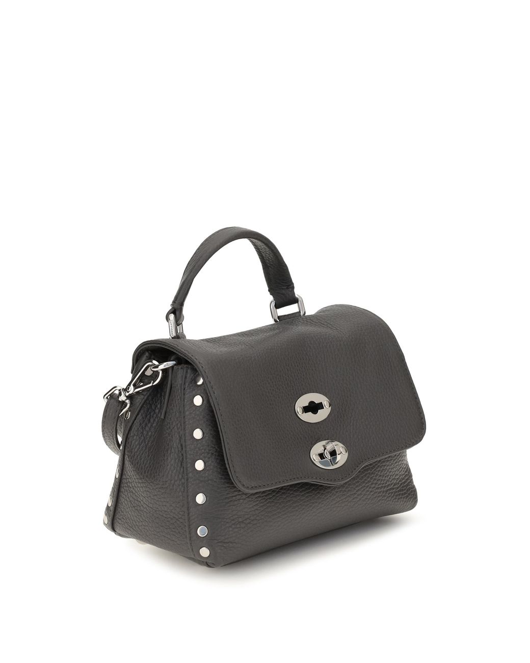 Zanellato Black Handbag Baby Postina Daily Calf Leather Handbags
