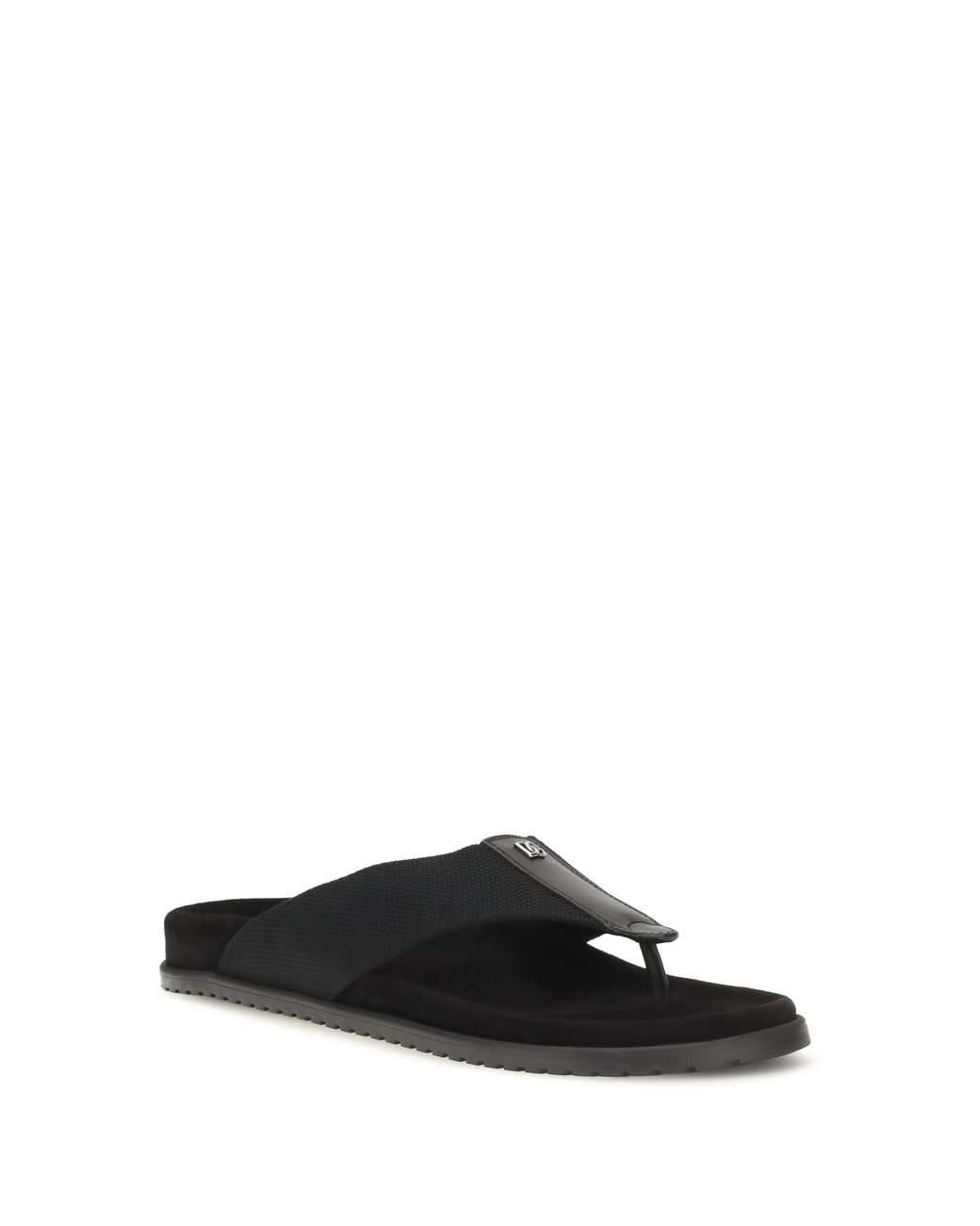 Dolce & Gabbana Black Logo Thong Sandals for men