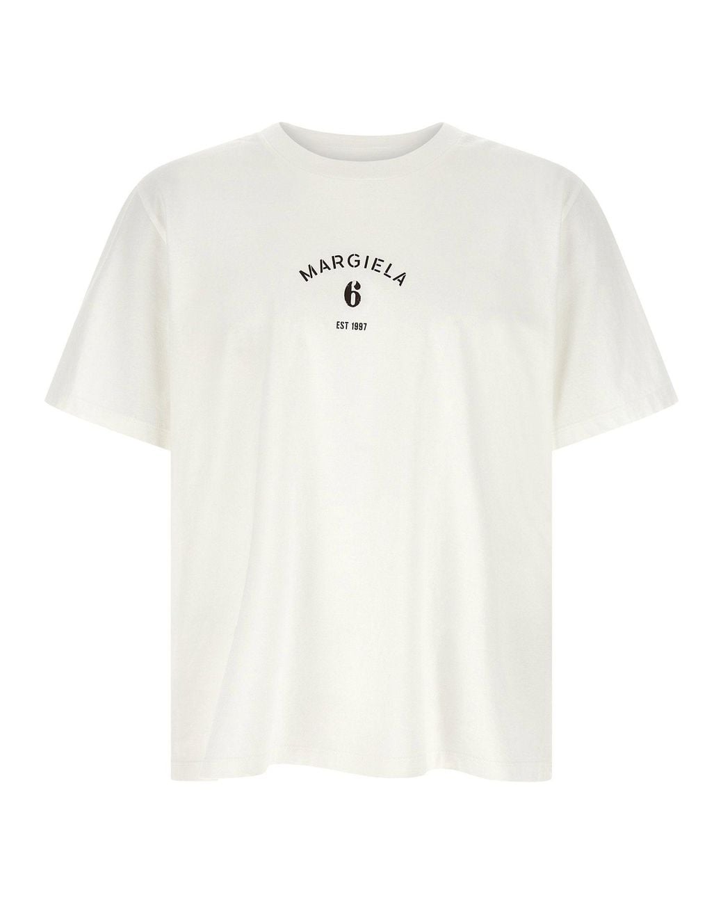 MM6 by Maison Margiela White Logo-Printed Cotton Jersey T-Shirt