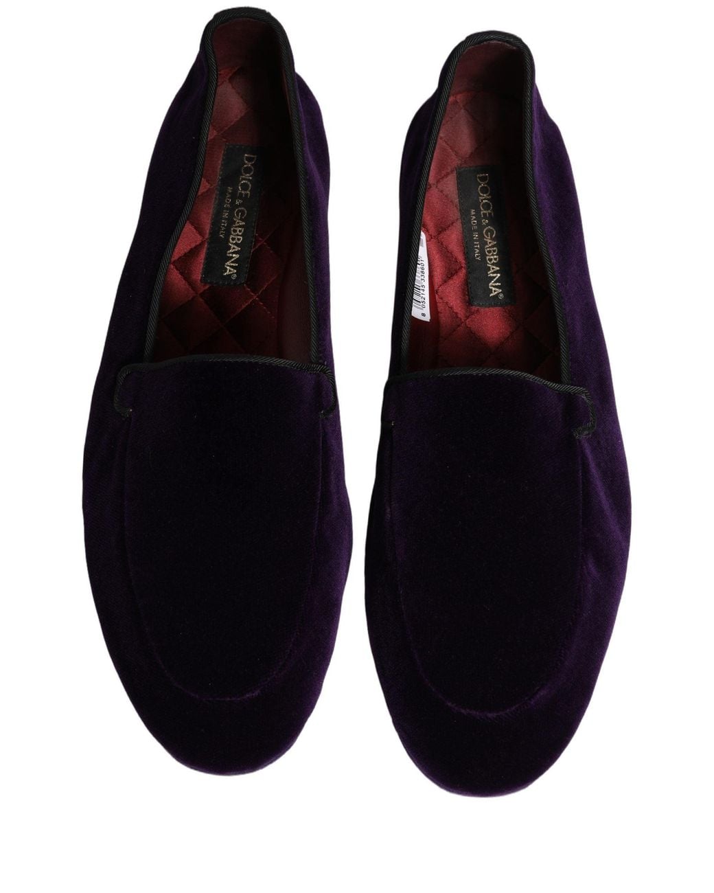 Dolce & Gabbana Purple Dolce & Gabbana Velvet Slip-On Loafer for men