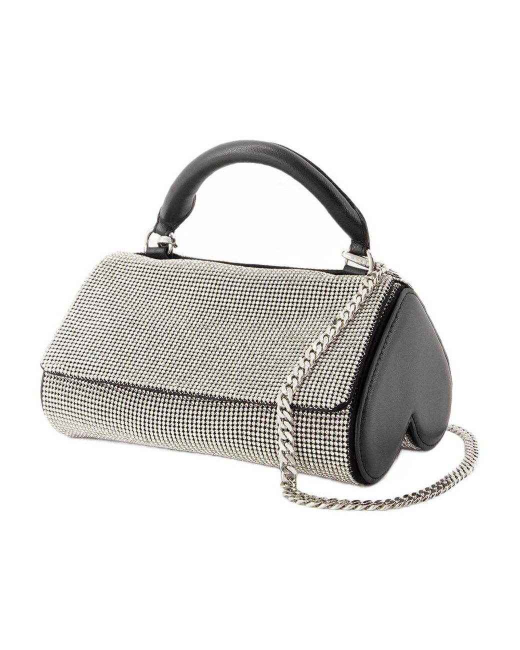 Kara Black Crush Satchel Bag