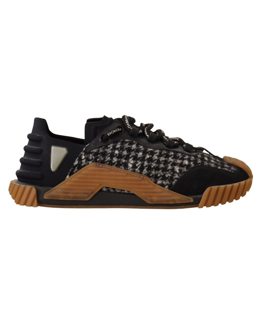 Dolce & Gabbana Black Fabric Lace Up Ns1 Sneakers for men