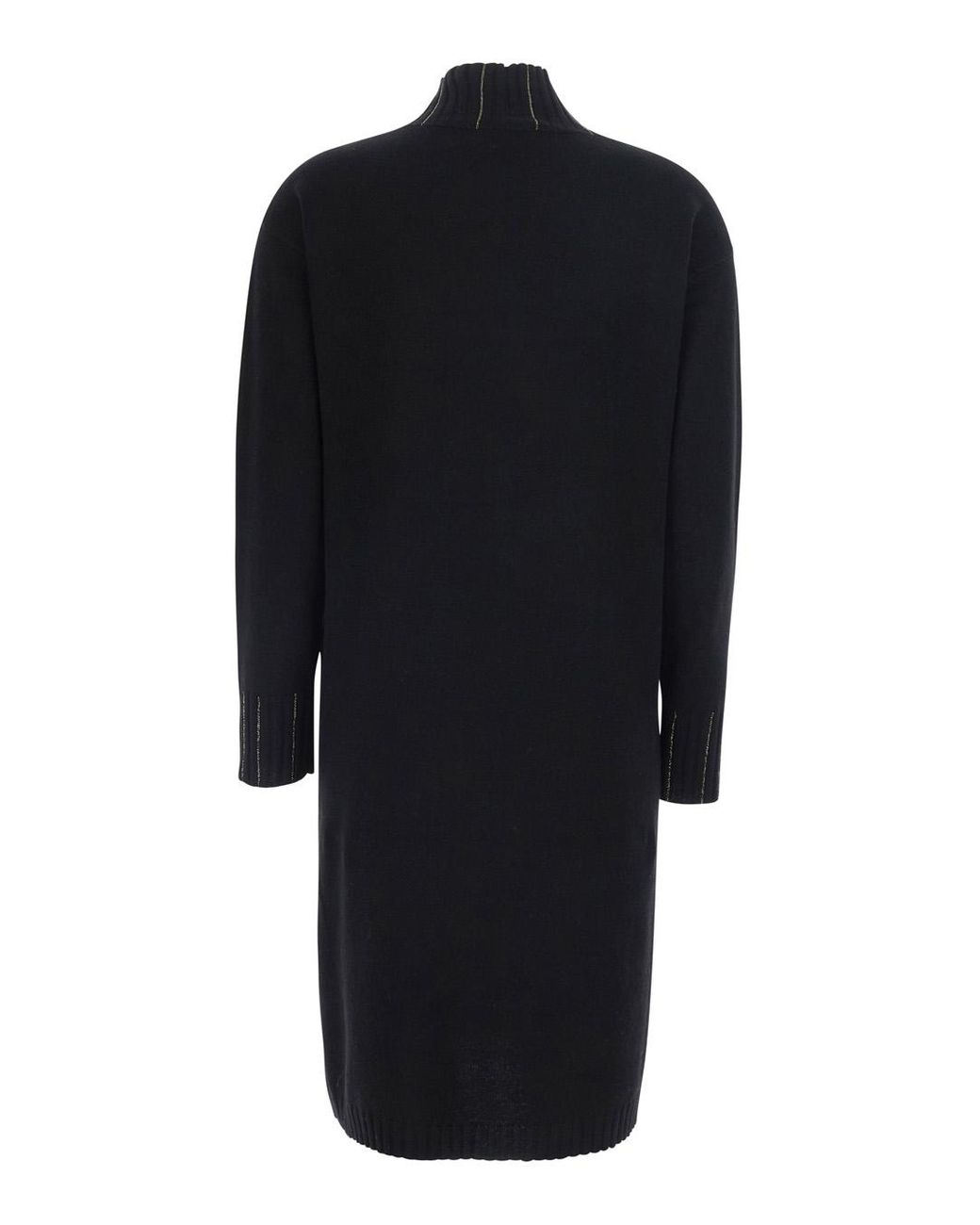 Fabiana Filippi Black Fabiana Filippi Wool Blend Turtleneck Dress