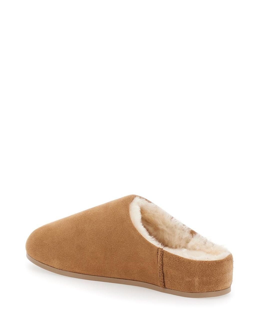 Ugg Brown Mules With Logo Lettering And Shearling Lining Leather