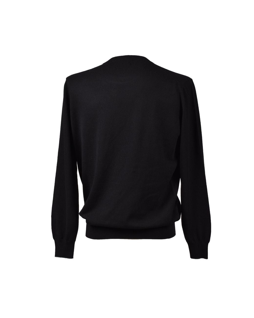 Brunello Cucinelli Black Cashmere Crew Neck Sweater for men
