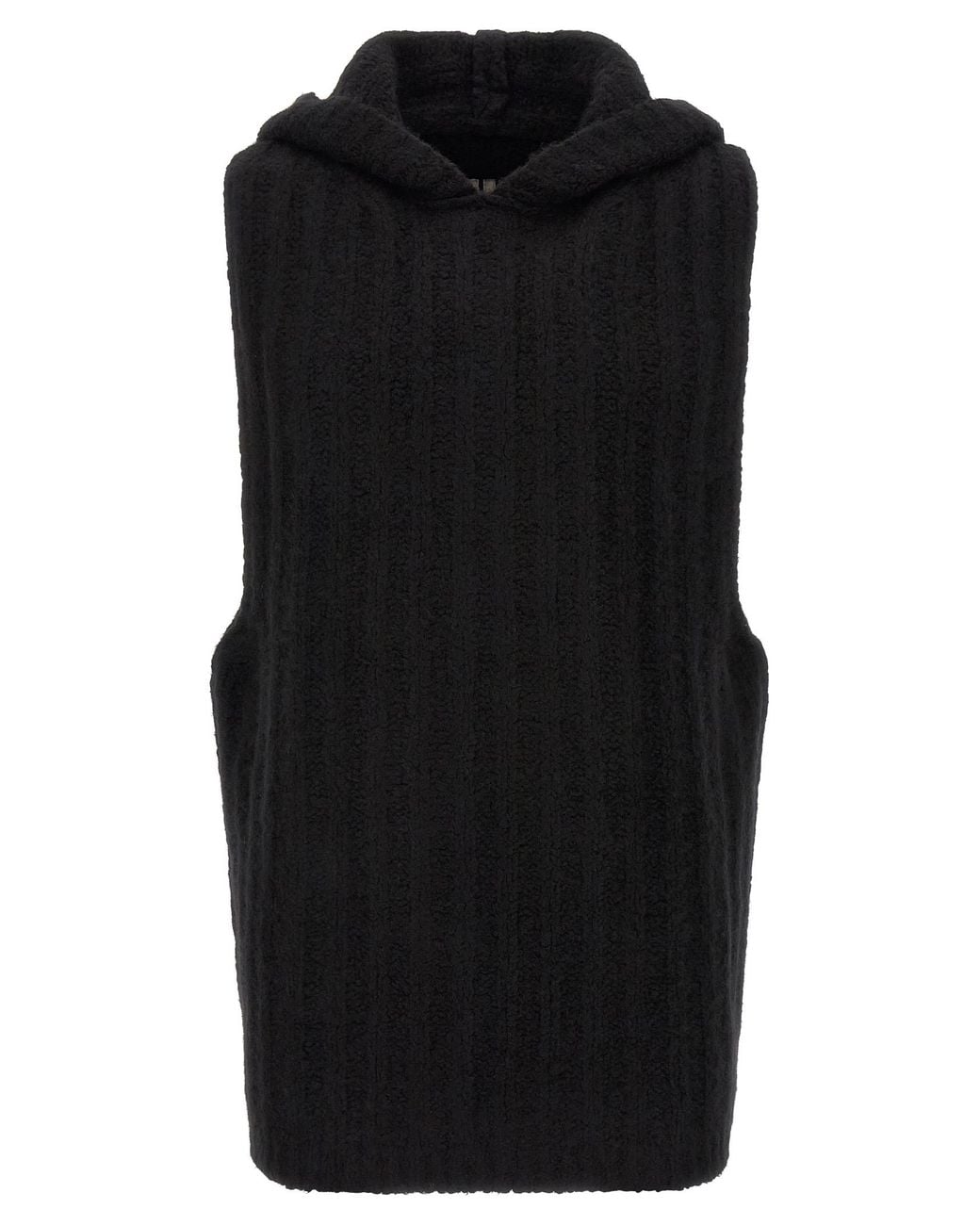 Rick Owens Black Cashmere Sleeveles Sweater Clothing for men