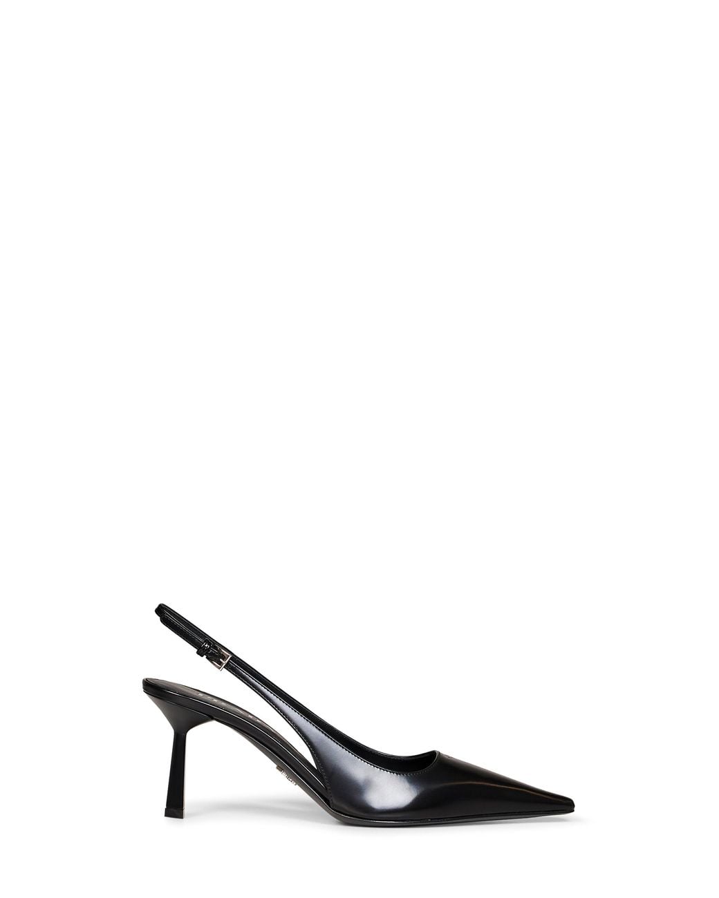 Prada White Calzature Brushed Leather Slingback Pumps