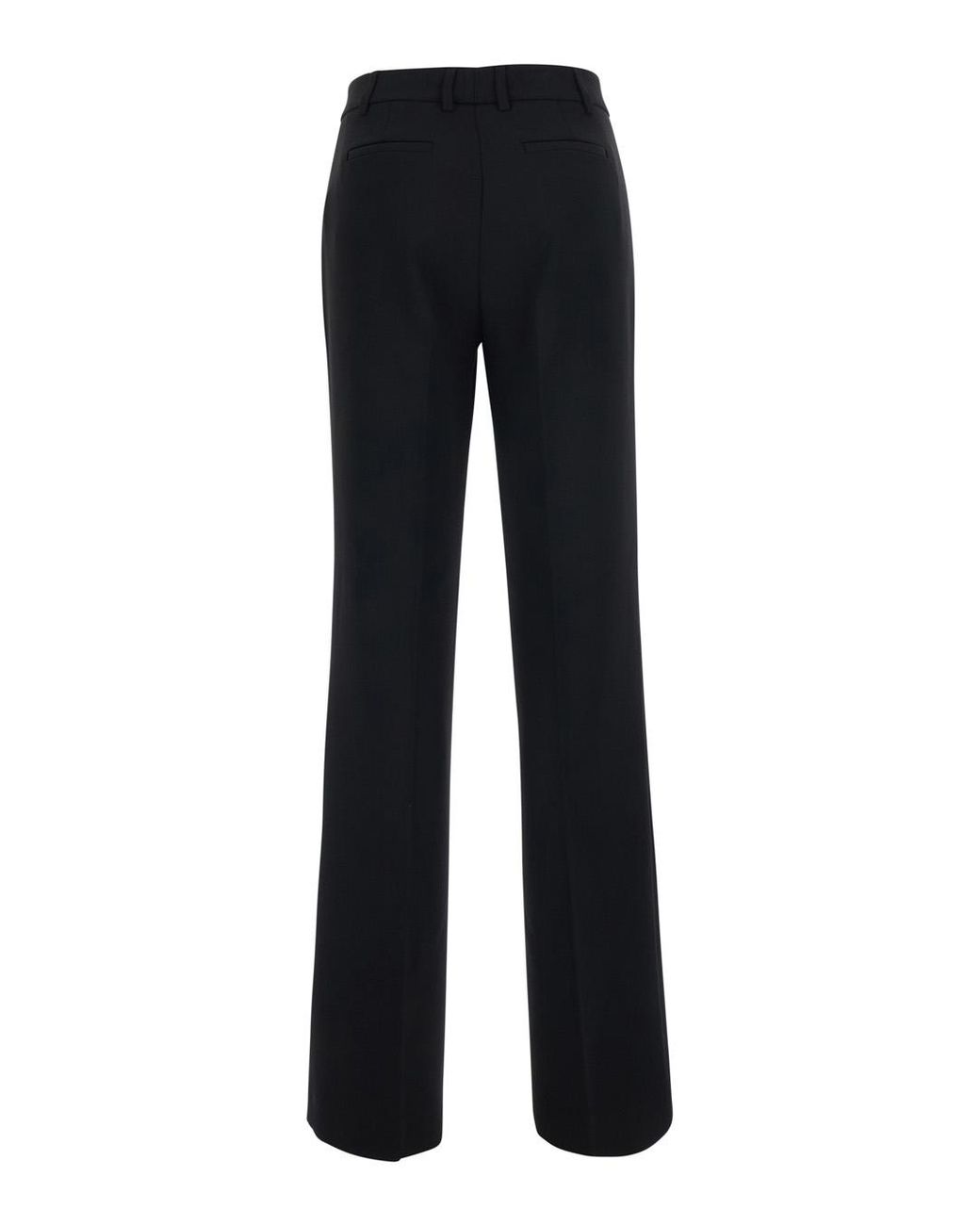 Le Plain Black Straight Trousers