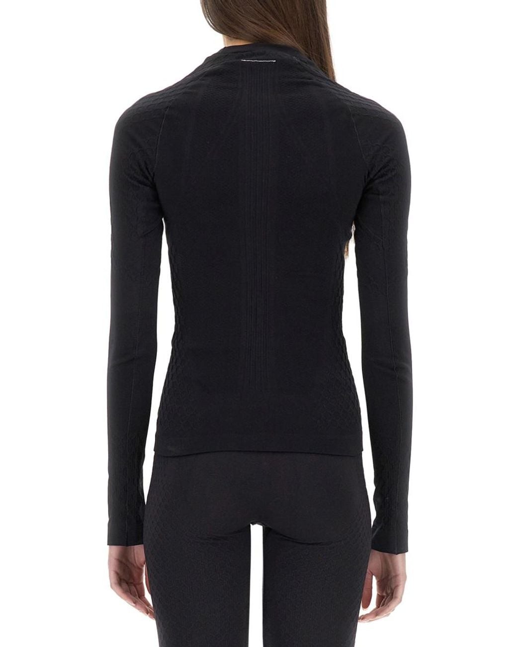 MM6 by Maison Margiela Blue Logo Detail Top Main Material Polyamide Tops