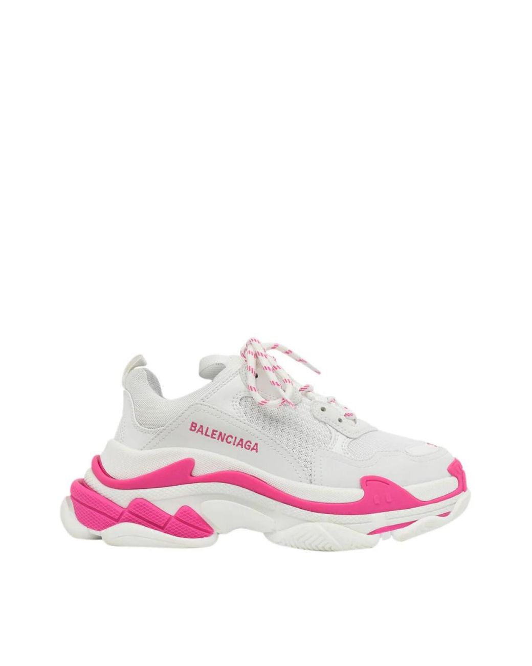 Balenciaga Pink Triple S Logo Sneakers Shoes for men