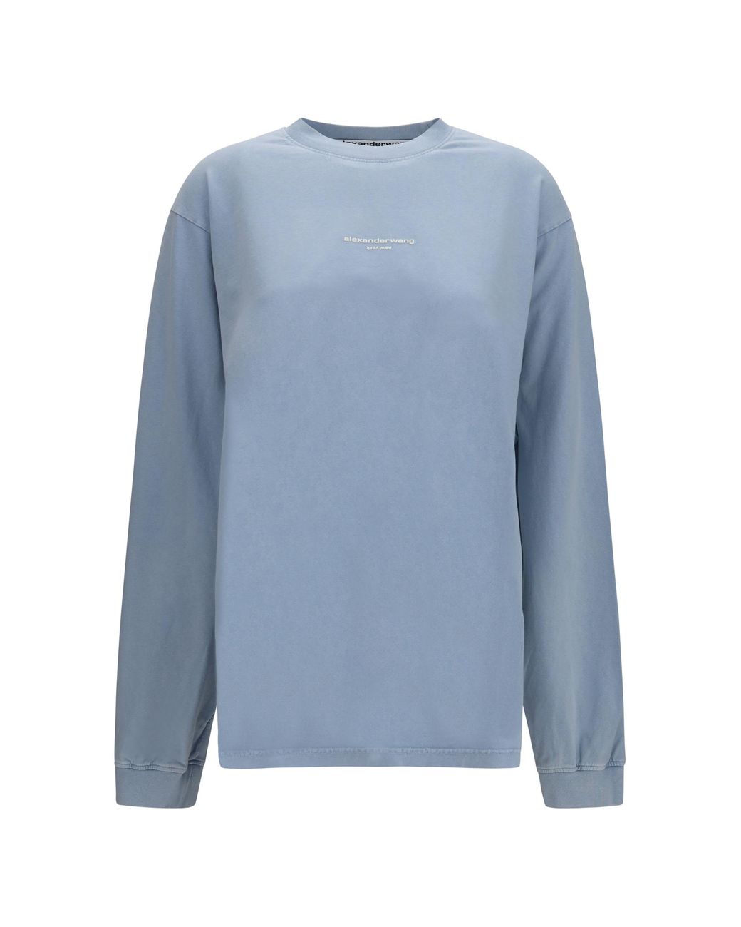 Alexander Wang Blue Long-Sleeve Logo T-Shirt