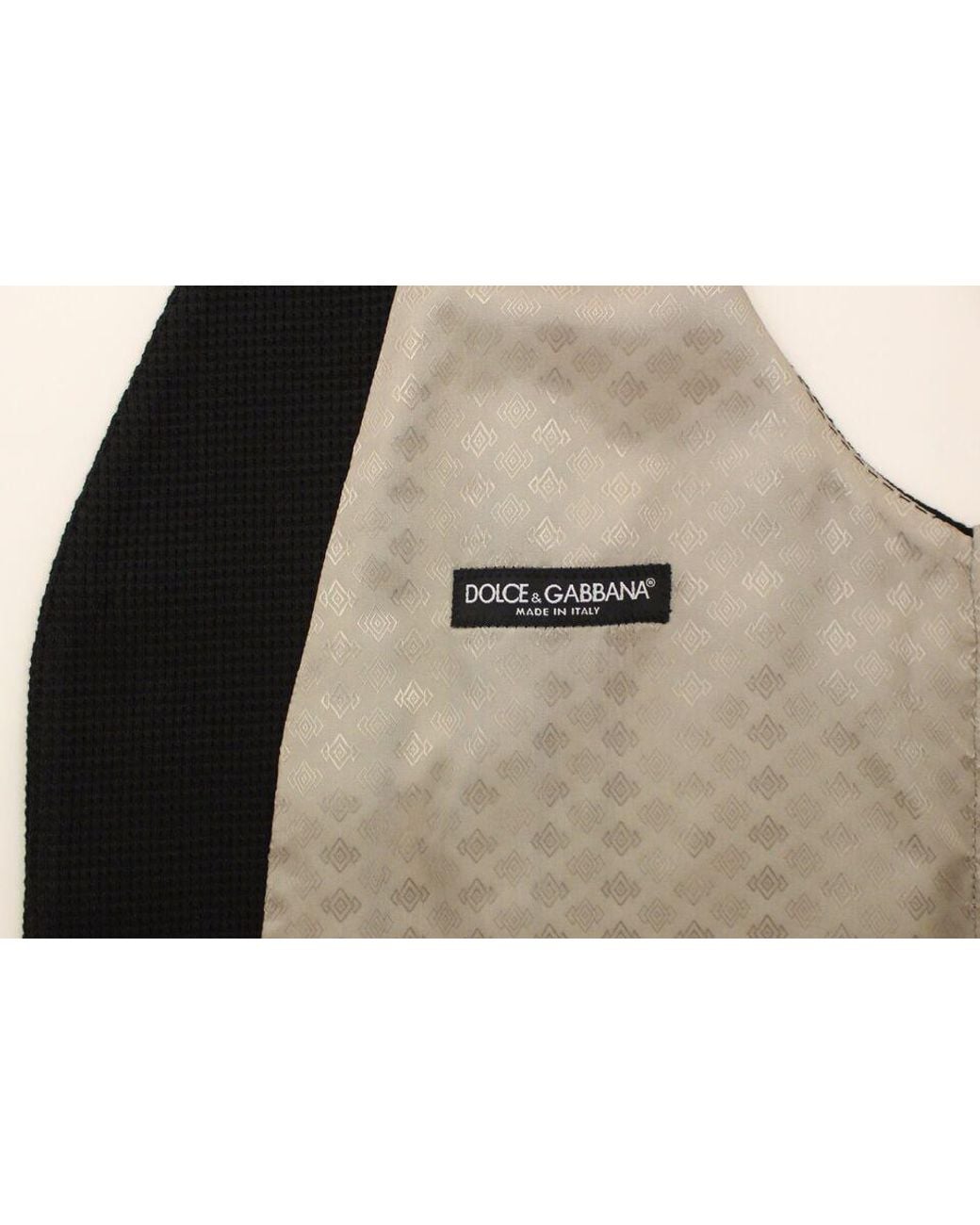 Dolce & Gabbana Black Cotton Dress Vest Blazer Jacket Silk for men