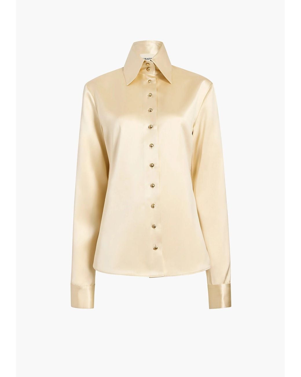 Khaite Natural Ivy Top Champagne Shirt
