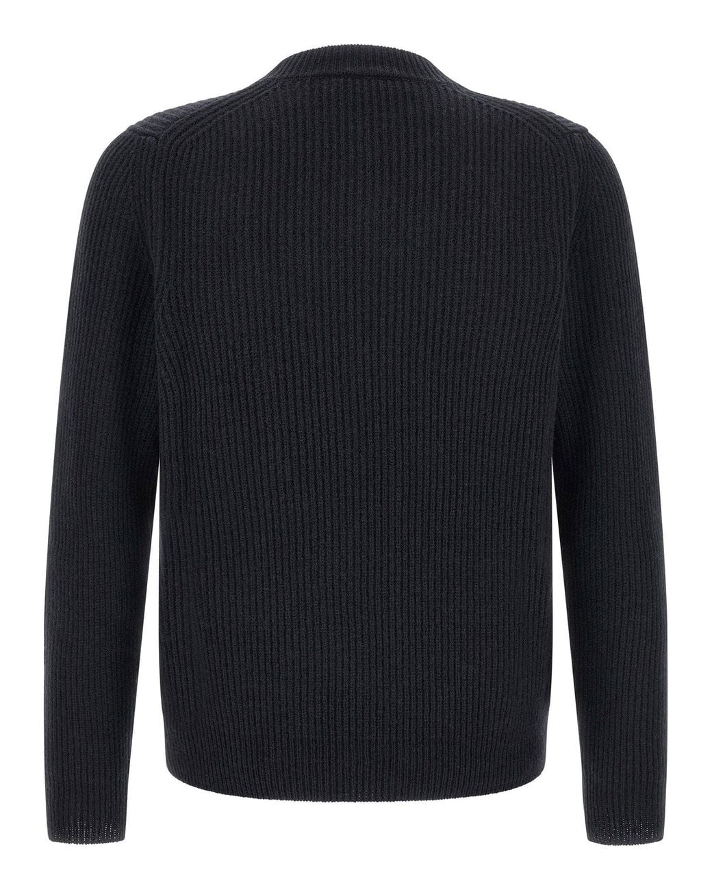 Navy Blue Ribbed Sweater Zanone Ribbed Virgin Wool Sweater in Blue | Lyst