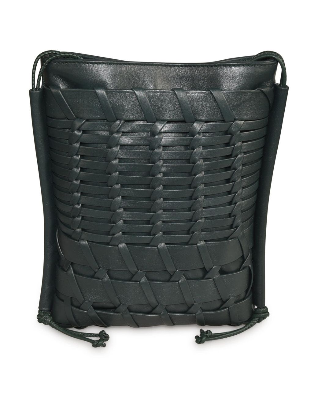 Hereu Flat Square Woven Crossbody Bag in Green Lyst