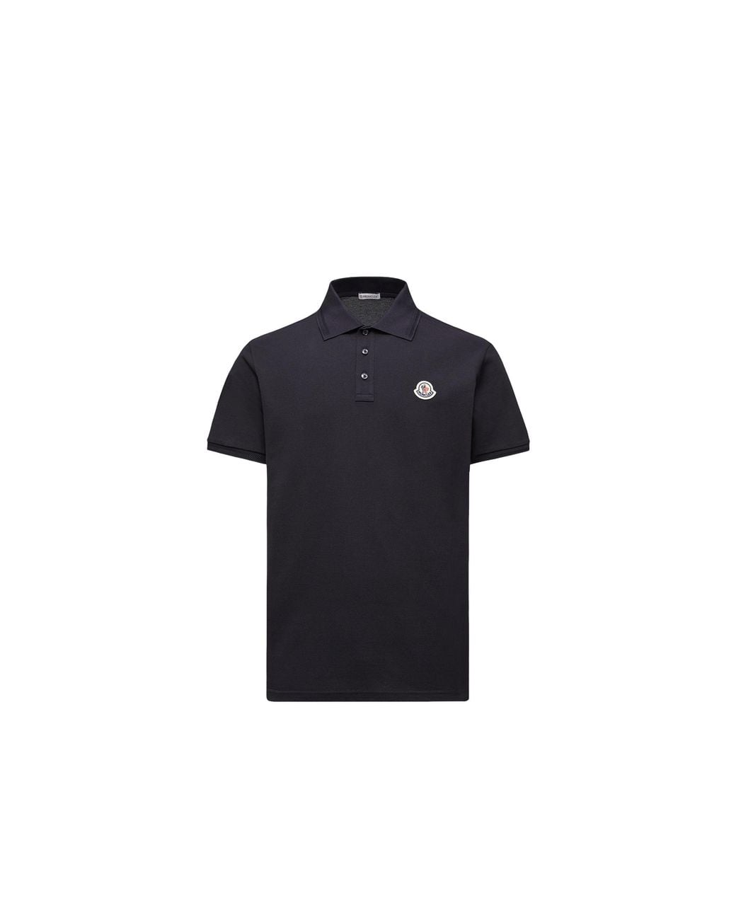 Moncler Blue Moncler Logo-Embroidered Wool Polo for men