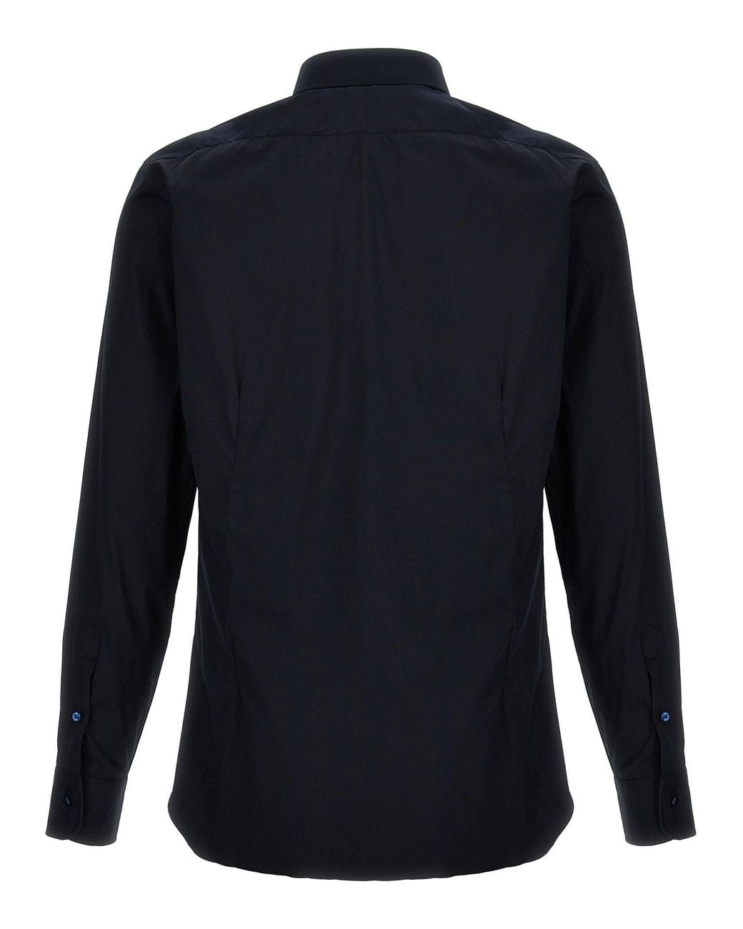 Barba Napoli Blue Stretch Cotton Poplin Shirt for men