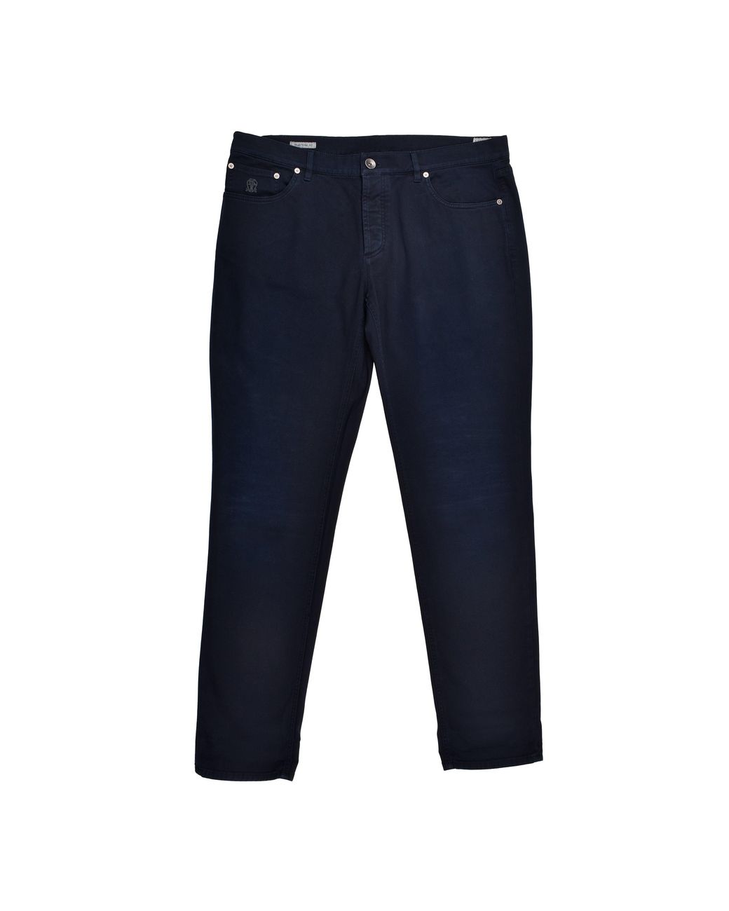 Brunello Cucinelli Blue Dark Traditional Trousers for men